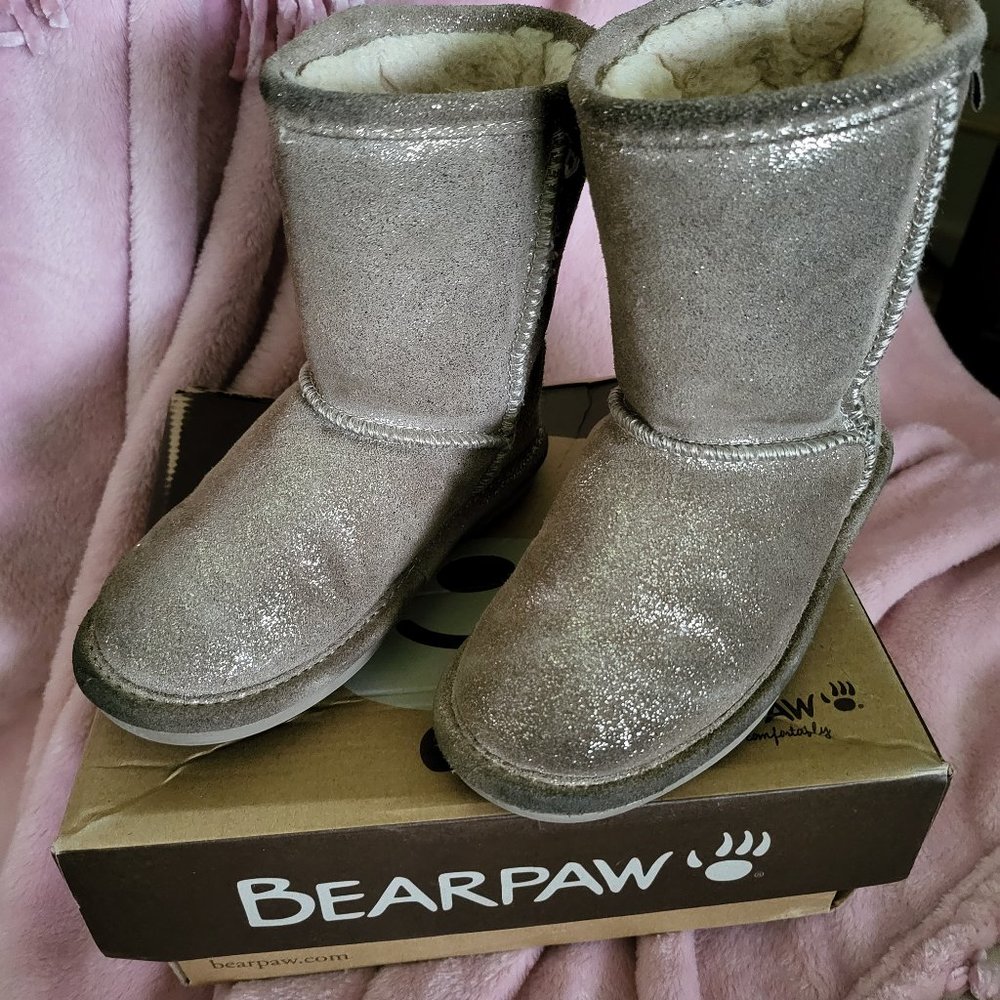 BEARPAW Girls Toddler Boots Size 10 - Gold